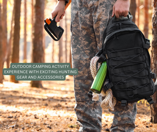 outdoor camping activity experience with exciting hunting gear and accessories