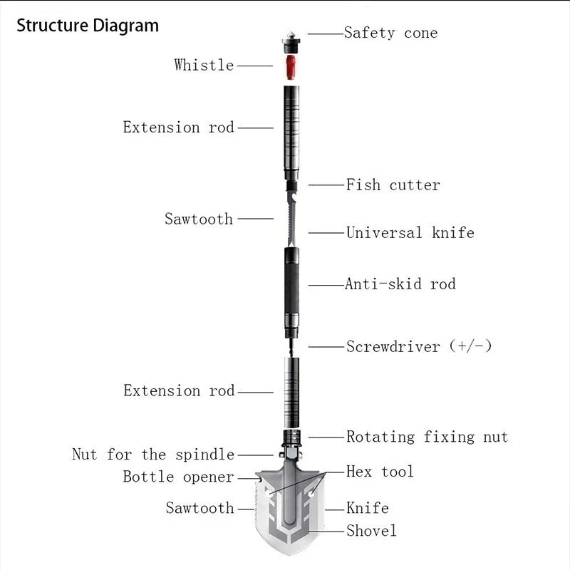 Outdoor Multi-purpose camping Shovel