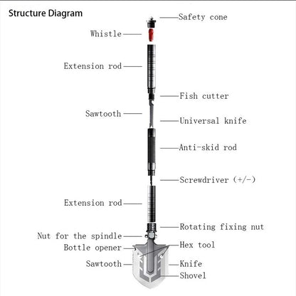 Outdoor Multi-purpose camping Shovel