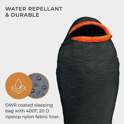 0°F Cold Weather Mummy  Sleeping Bag - Goose Down 800 FP