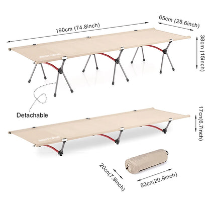 WESTTUNE Camping Cot with Leg Extenders