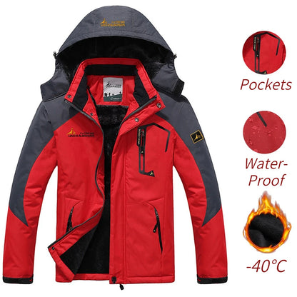 Winter Parka Men Windbreak Plus Thick Warm Windproof