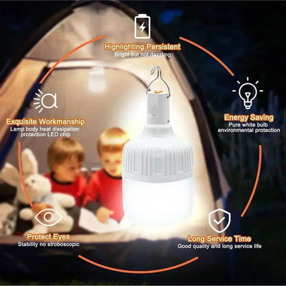 60W Emergency Light ,USB Rechargeable LED Light Bulb Lantern