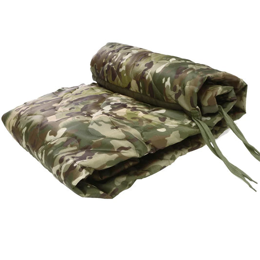 Tactical Army Poncho Liner Camouflage Water Repellent Woobie Quilted