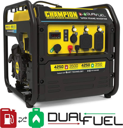 4250-Watt Dual Fuel RV Ready  Inverter Generator