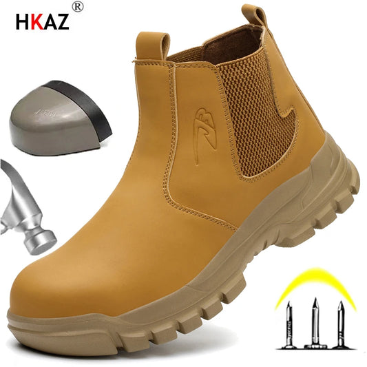 Waterproof Men's Safety Work Boots Steel Toe Shoes