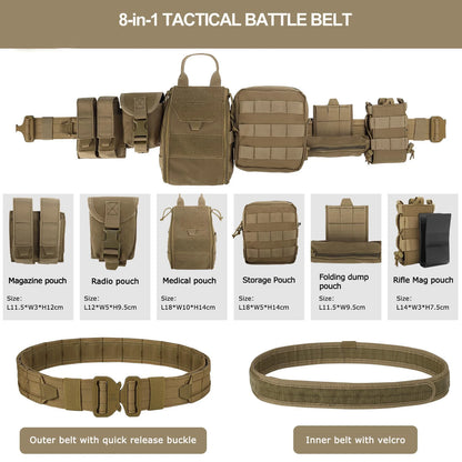 8-in-1 Hunting Tactical Battle Belt