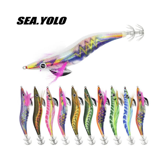 Sea.Yolo 15/19g Luminous Squid Hook Fishing Lure