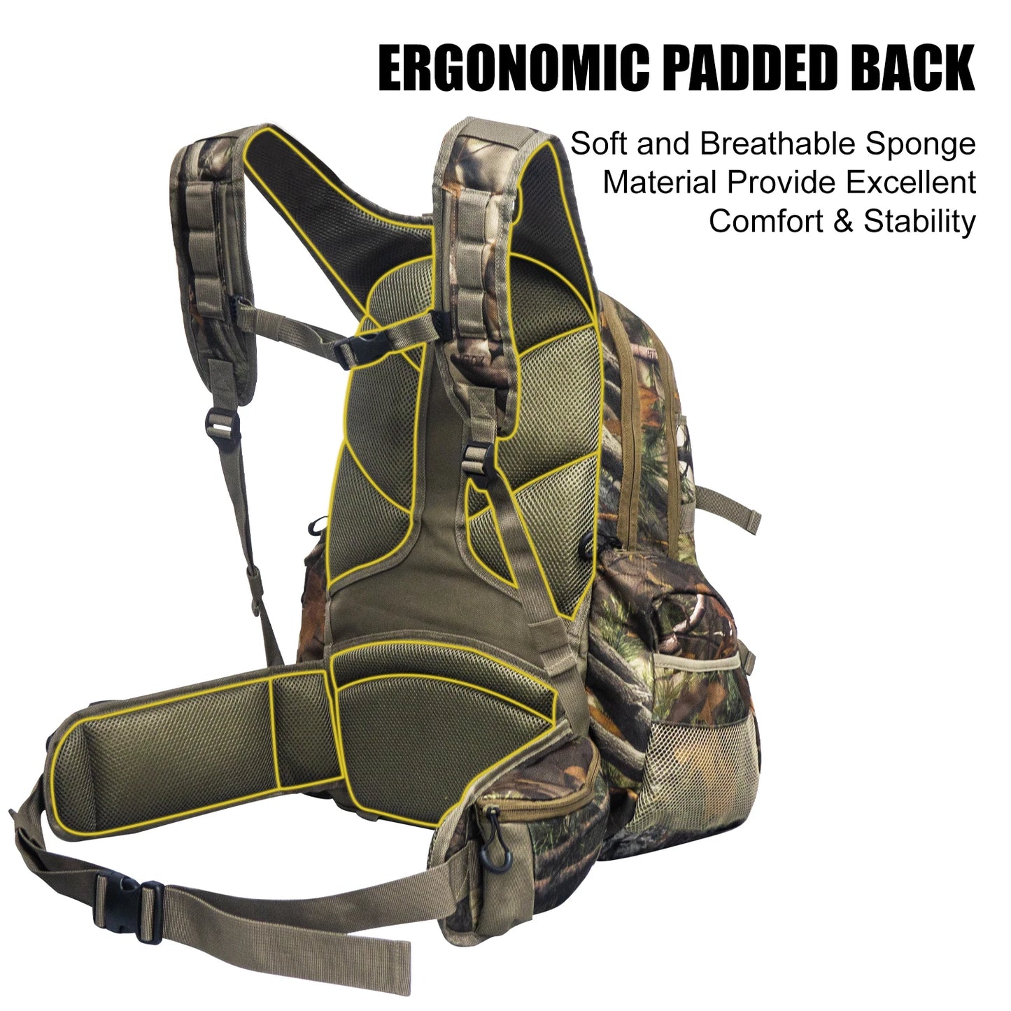 35L Camo Hunting Pack with Gun Bow Pocket