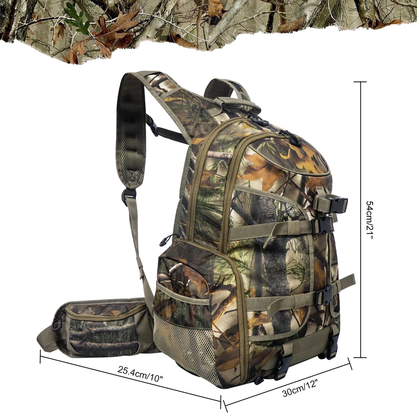 35L Camo Hunting Pack with Gun Bow Pocket