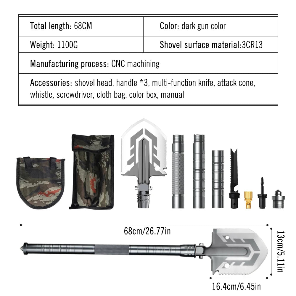 Military Tactical Multifunction Shovel