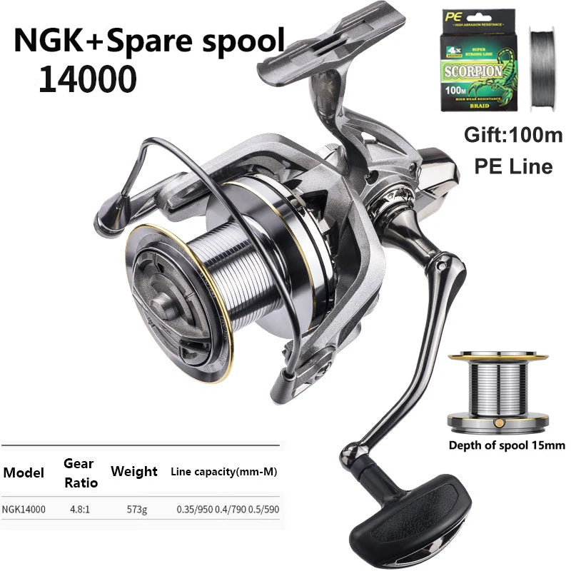 Fishing Reel 8000-14000 9000 10000 12000 Max Drag 20KG