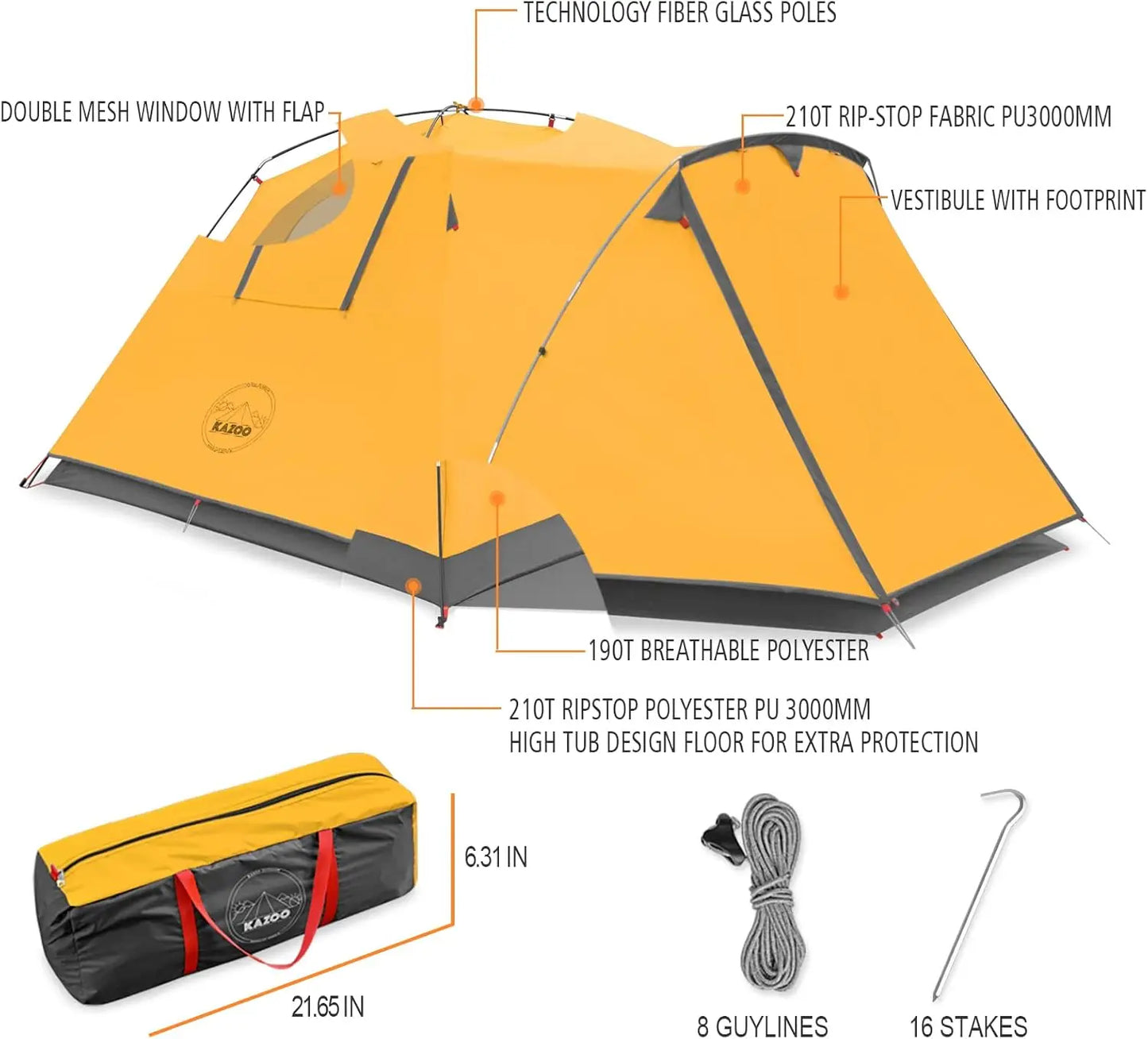 Waterproof Large Tents 2/4 People