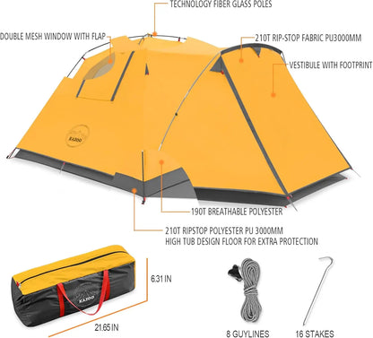 Waterproof Large Tents 2/4 People